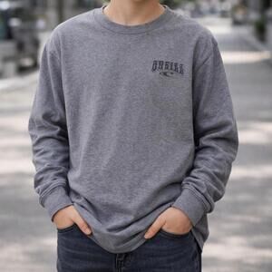 O’Neill Gray Long Sleeve Graphic Tee Streetwear Surf Skate Youth Medium
